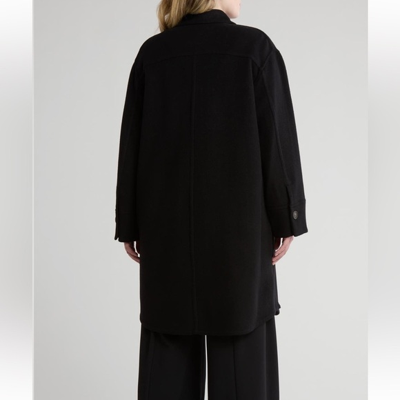 Vince Women's Black Wooo Button-Up Coat - Picture 2 of 9